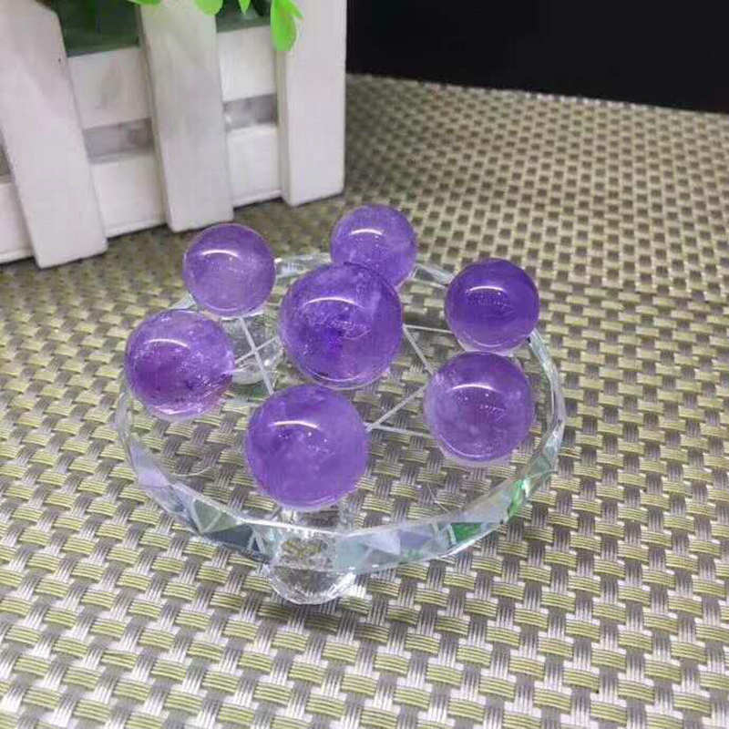 Wholesale natural pink crystal Seven Star array pink Amethyst ball crystal craft gift office home accessories
