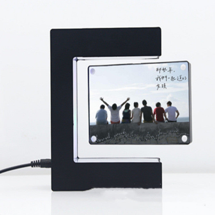 Magnetic Levitation Photo Frame E Shaped High Tech Creative Home Decoration