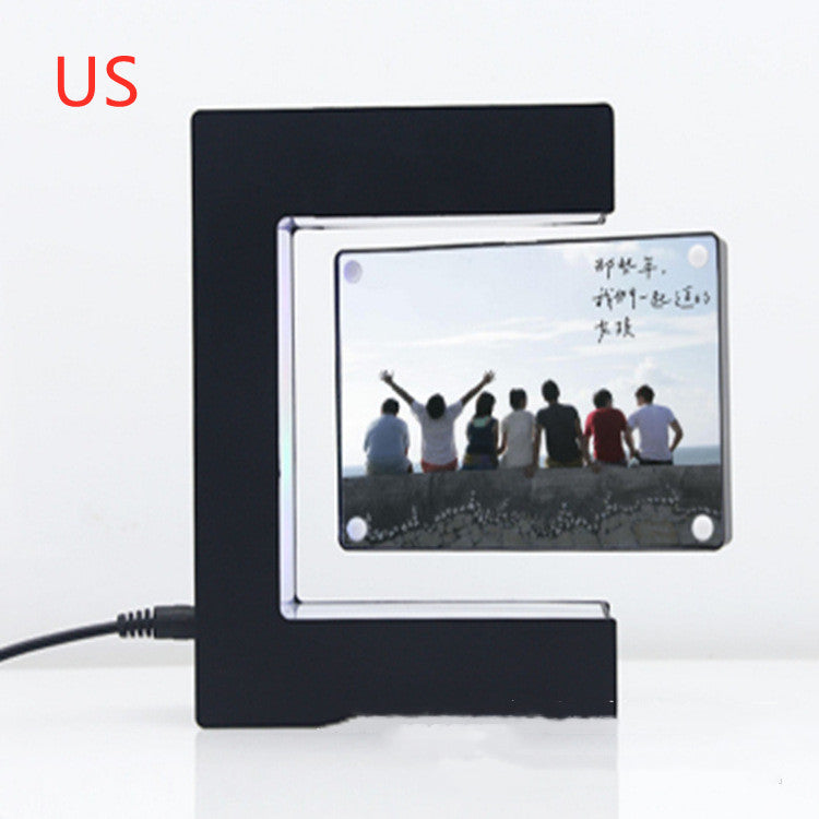 Magnetic Levitation Photo Frame E Shaped High Tech Creative Home Decoration