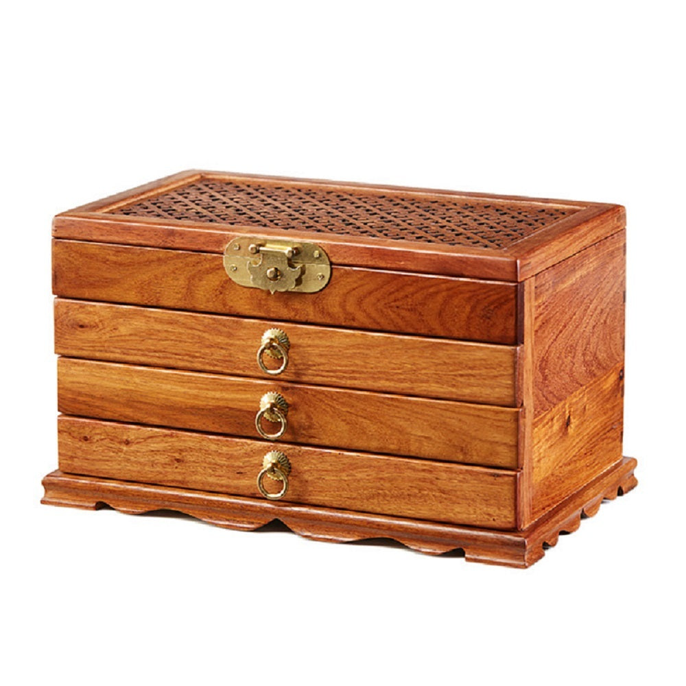 Mahogany Home Dresser Desktop Storage Box