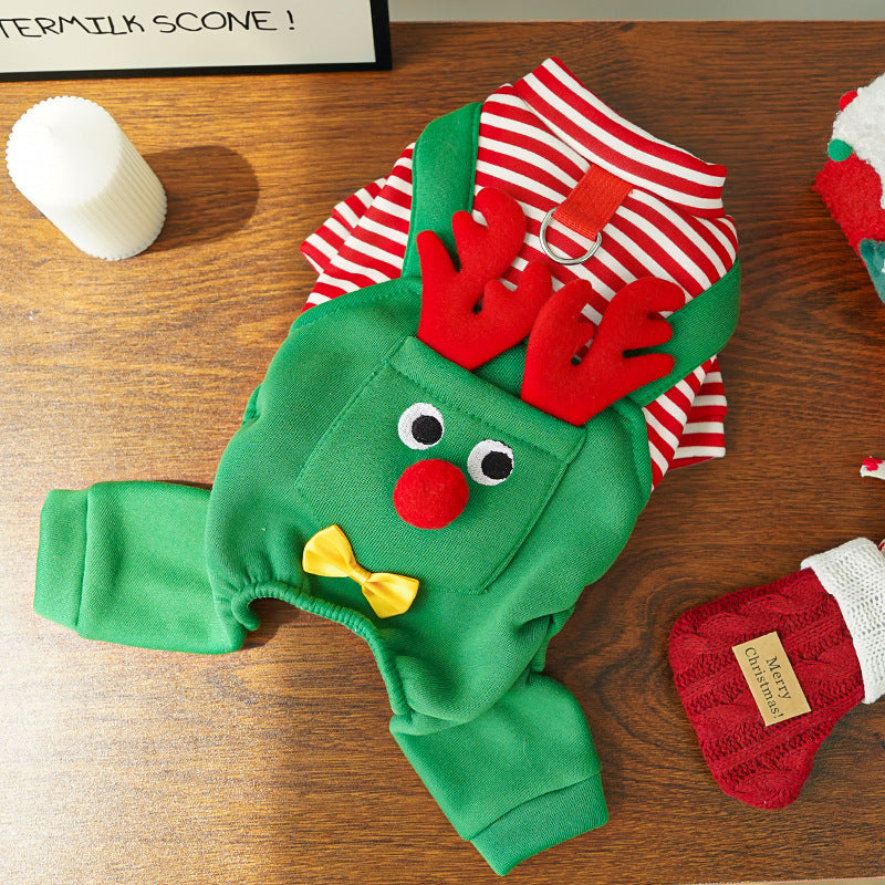 Christmas Dog Cat Pet Elk Clothing