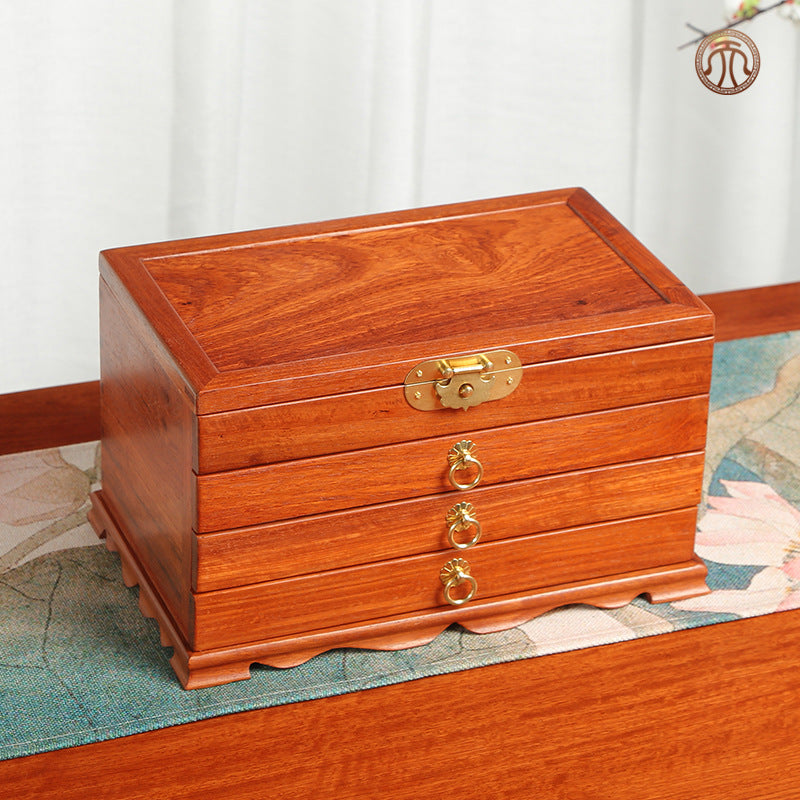 Mahogany Home Dresser Desktop Storage Box