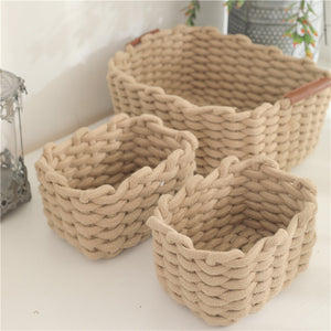 Home Cotton Cord Braided Storage Basket